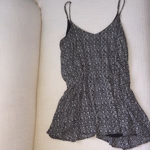 Black print dress